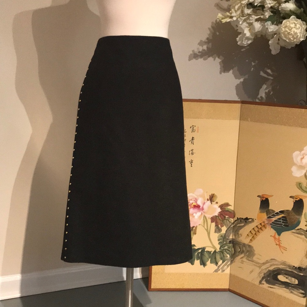 J Crew Charcoal Grey A-Line Skirt Size 4